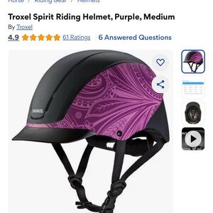 Troxel Spirit Riding Helmet — Purple Paisley